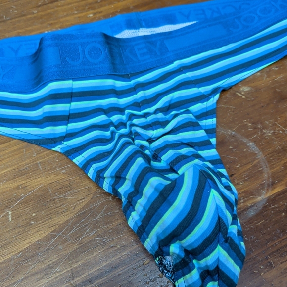 Jockey Essentials 4-Pack Cotton Stretch Men's Thong - Size Large - Picture 6 of 9